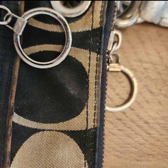 Coach Purse Classic Poppy K1093 15318 Black Crossbody Signature C Shoulder Bag - Picture 4 of 9